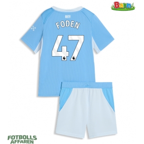 Manchester City Phil Foden #47 Hemmaställ Barn 2026-27 Kortärmad (+ Korta byxor)
